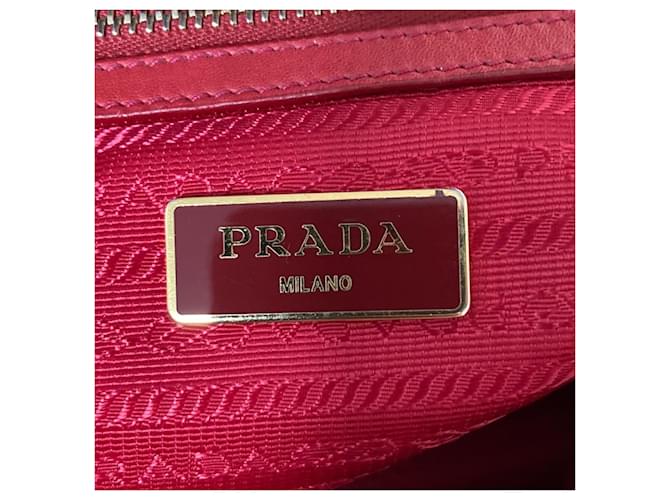 Borsa Prada Tessuto Impuntu Rosso - vista 7