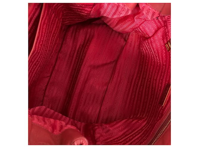 Borsa Prada Tessuto Impuntu Rosso - vista 8