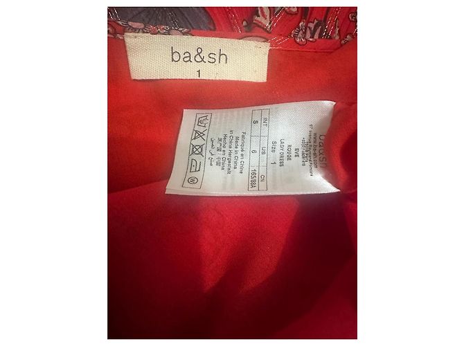 ba&sh rotes Kleid mit Blumenprint Mehrfarben - Ansicht 5