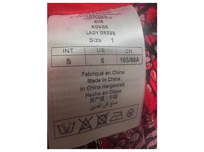 ba&sh rotes Kleid mit Blumenprint Mehrfarben - Ansicht 6