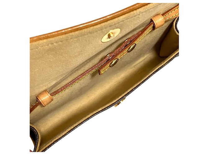 Borsa a tracolla Louis Vuitton Monogram Pochette Twin PM Marrone - vista 7