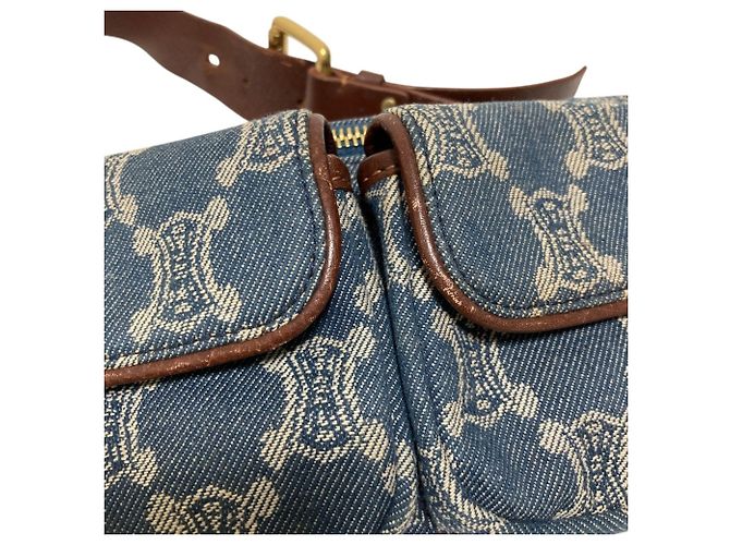 Céline Borsello da vita Celine Macadam Denim Blu - vista 10
