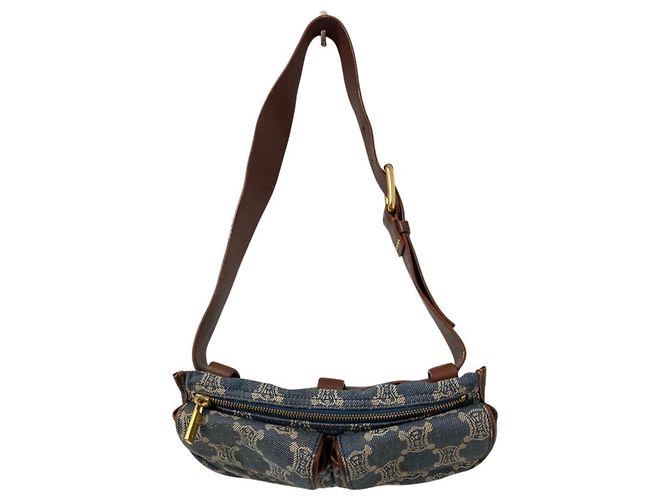 Céline Borsello da vita Celine Macadam Denim Blu - vista 5