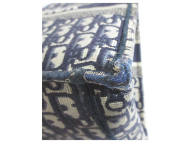 Borsa a mano Christian Dior Oblique Book Tote Blu navy - vista 11