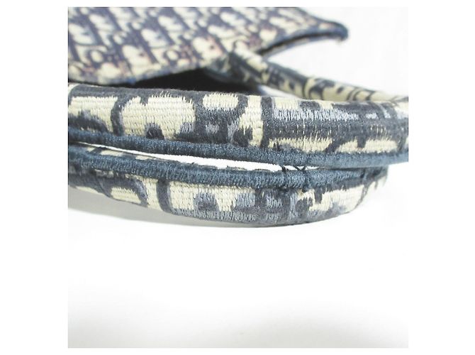 Borsa a mano Christian Dior Oblique Book Tote Blu navy - vista 15