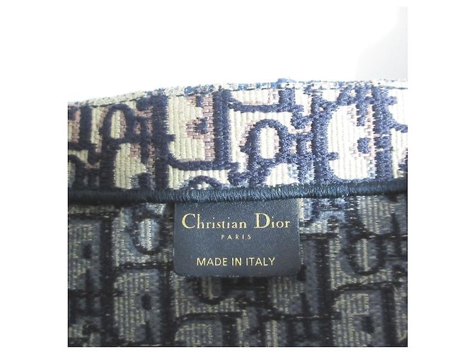 Borsa a mano Christian Dior Oblique Book Tote Blu navy - vista 7