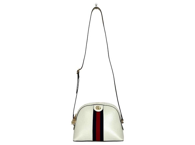 Borsa a tracolla Gucci GG Marmont Ophidia Sherry Line Bianco sporco - vista 3