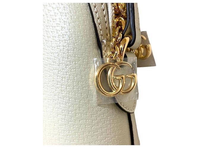 Borsa a tracolla Gucci GG Marmont Ophidia Sherry Line Bianco sporco - vista 5