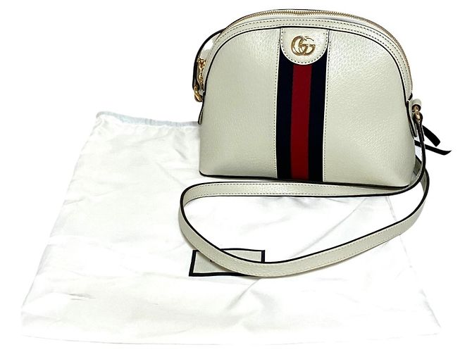 Borsa a tracolla Gucci GG Marmont Ophidia Sherry Line Bianco sporco - vista 9