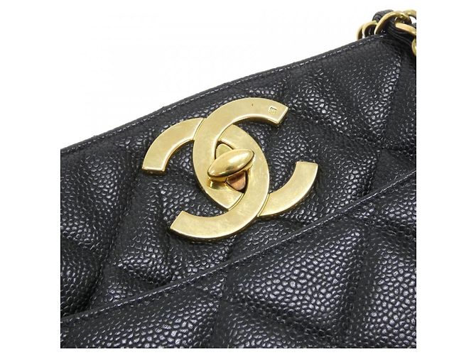 Timeless Bolso de hombro Chanel de piel de becerro granulada negra Negro - vista 7