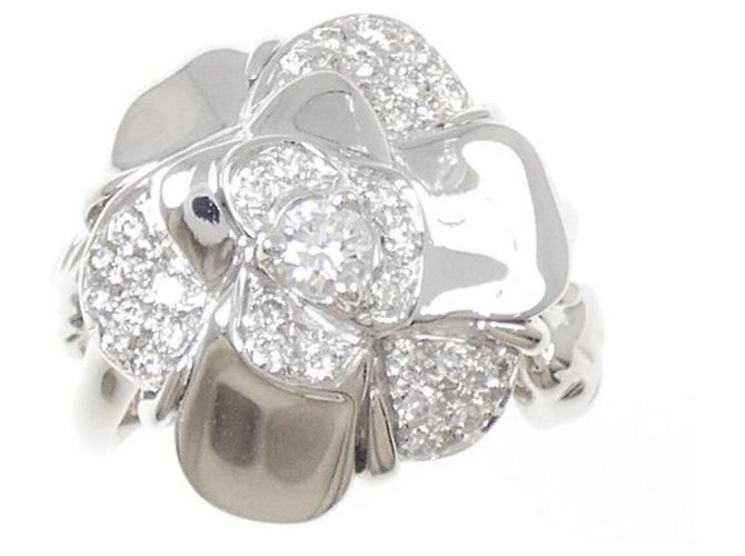 Anello Chanel Camellia in oro bianco 18K e diamante D'oro - vista 2