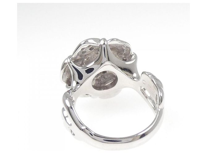 Anello Chanel Camellia in oro bianco 18K e diamante D'oro - vista 3