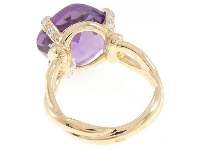 Anello Chanel Ametista e Diamanti in Oro Giallo D'oro - vista 3