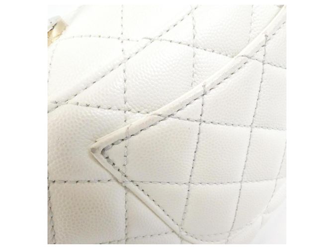 Borsa Chanel 92990 Bianca in pelle di vitello grana Bianco - vista 4