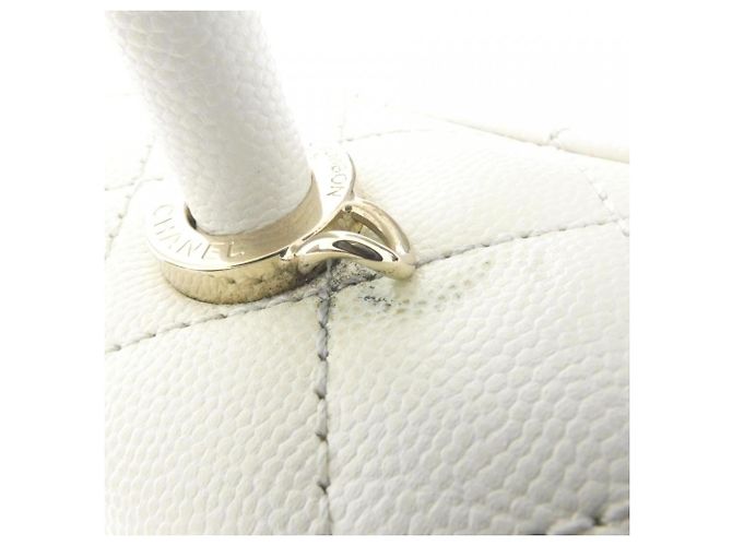 Borsa Chanel 92990 Bianca in pelle di vitello grana Bianco - vista 6