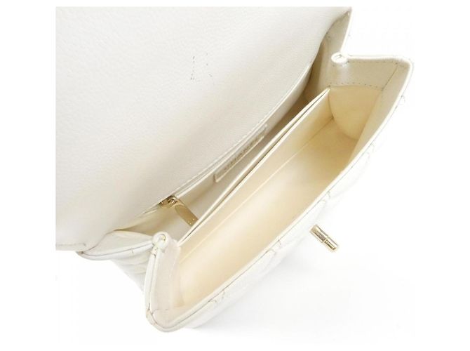 Borsa Chanel 92990 Bianca in pelle di vitello grana Bianco - vista 8