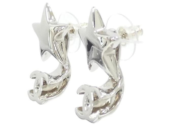 Chanel ABH471 Silver Stud Earrings Silvery - view 2