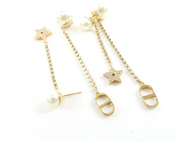 Orecchini Christian Dior Tribal E1270TRICY Bianco D'oro - vista 3