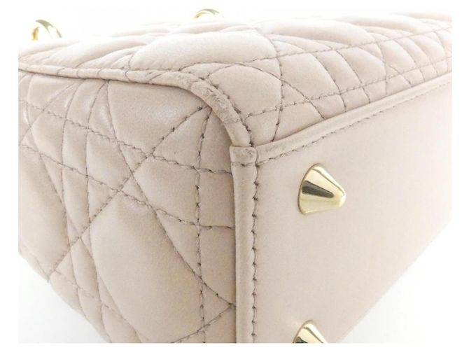 Borsa a mano Christian Dior My Lady Small Beige - vista 3