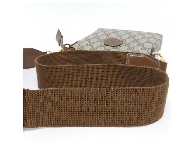 Borsa a tracolla Gucci INTERLOCKING G Marrone Beige - vista 5