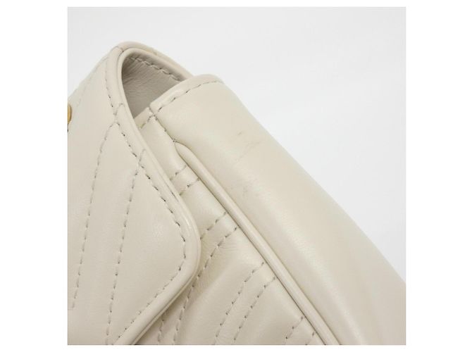 Borsa a tracolla Gucci GG Marmont Bianco - vista 5
