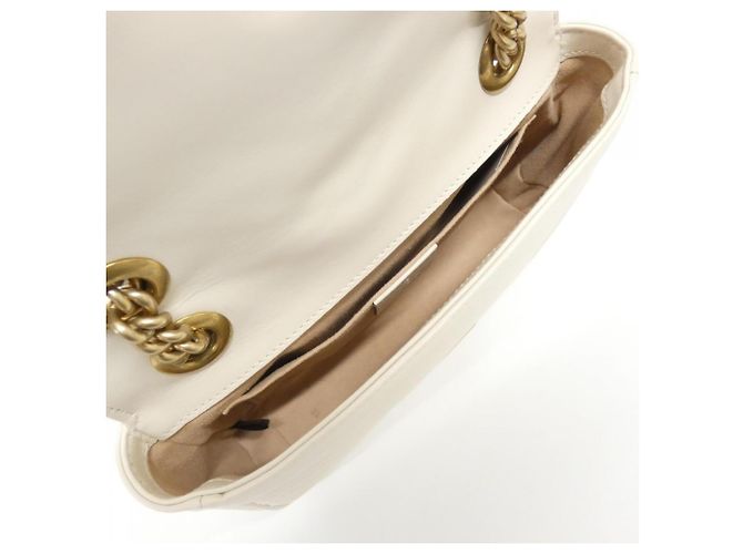 Borsa a tracolla Gucci GG Marmont Bianco - vista 9