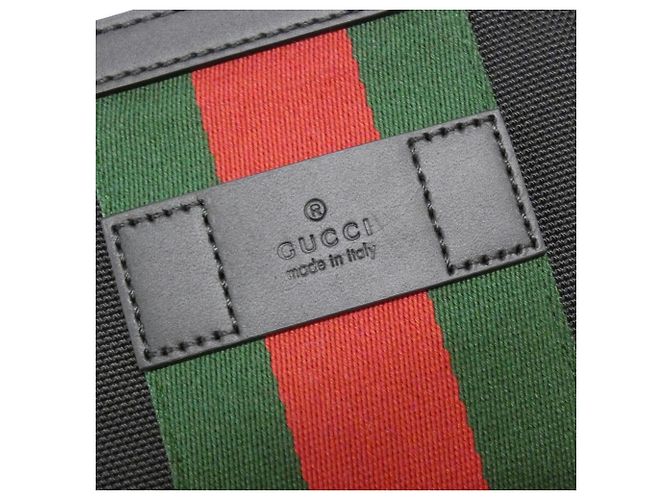 Gucci Handtasche aus schwarzem Canvas - Ansicht 5