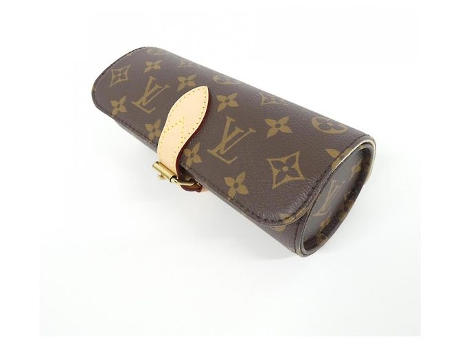 Louis Vuitton Monogram Etui 3 Montres Watch Case Marrone Monogramma - vista 3