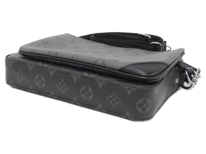 Borsa a tracolla Louis Vuitton Monogram Eclipse Reverse Trio Messenger Nero Monogramma - vista 3