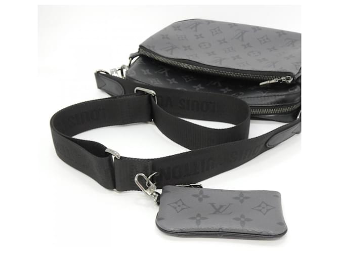 Borsa a tracolla Louis Vuitton Monogram Eclipse Reverse Trio Messenger Nero Monogramma - vista 6