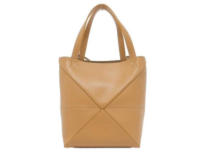 Borsa a mano Loewe Puzzle Fold Mini Tote Beige - vista 2