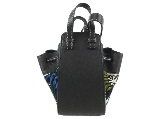 Borsa Loewe nera in pelle e tela Nero - vista 2