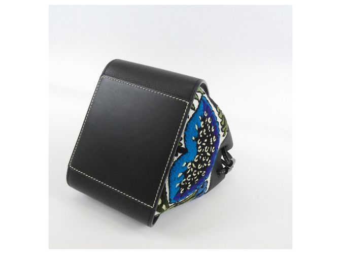 Borsa Loewe nera in pelle e tela Nero - vista 3
