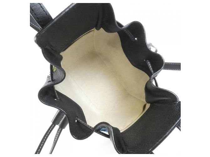 Borsa Loewe nera in pelle e tela Nero - vista 8
