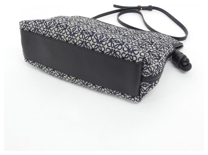 Borsa a pochette Loewe Flamenco Nero Blu navy - vista 2