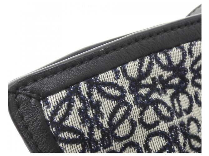 Borsa a pochette Loewe Flamenco Nero Blu navy - vista 3