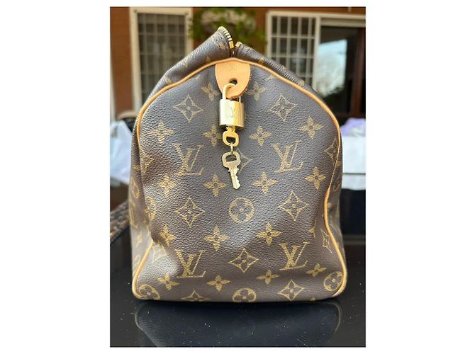 Borsa Speedy 30 Monogram Louis Vuitton Marrone Monogramma - vista 3