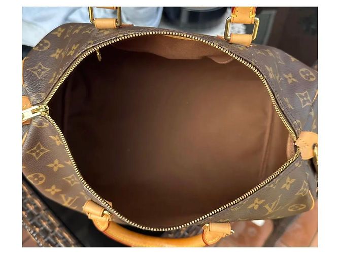 Borsa Speedy 30 Monogram Louis Vuitton Marrone Monogramma - vista 9