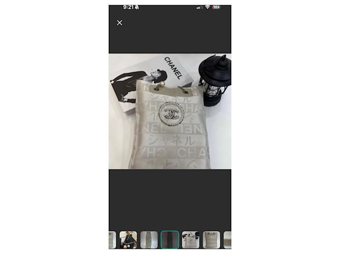 Borsa Tote Chanel Beige - vista 3