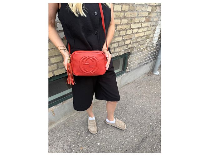 Borsa a tracolla Gucci Soho Rossa Arancione Rosso - vista 2