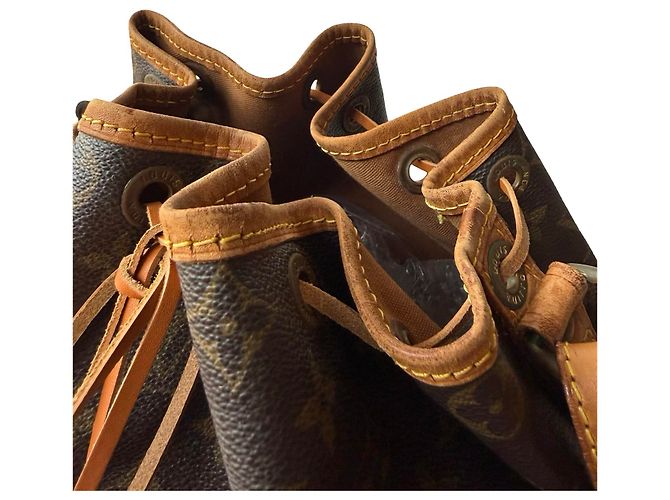 Noe Borsa a mano Louis Vuitton Noé Beige Pelle e Tela - vista 3