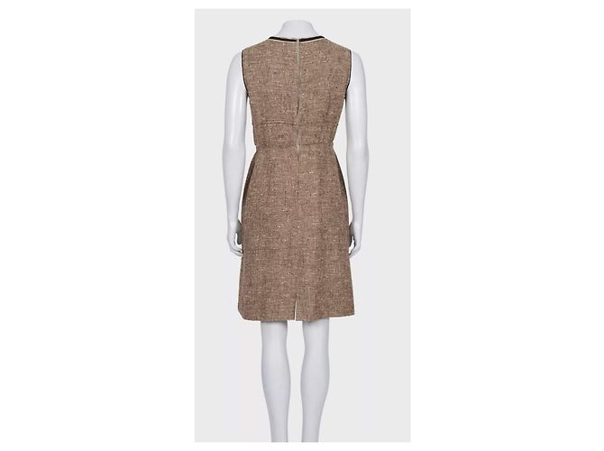 Elegant Prada Brown Silk Blend Dress & Jacket Set Sz.44 Pre-owned - view 8