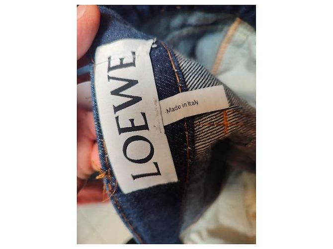 Jeans cropped Loewe con risvolti bianchi EU 42 usato - vista 5