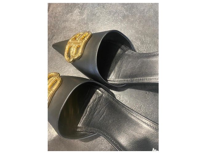 Mules BB in pelle nera Balenciaga Nero - vista 11