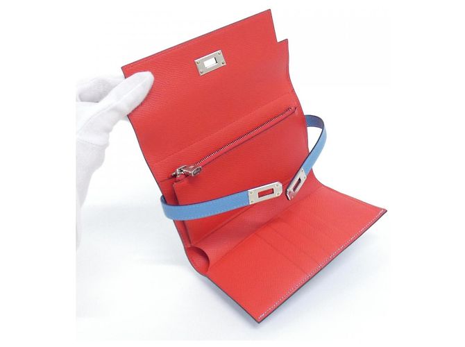 Hermès Cartera Hermes Kelly Depliant Medium Verso Azul - vista 4
