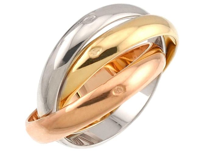 Anello Cartier Trinity in oro bianco oro giallo e oro rosa - vista 6