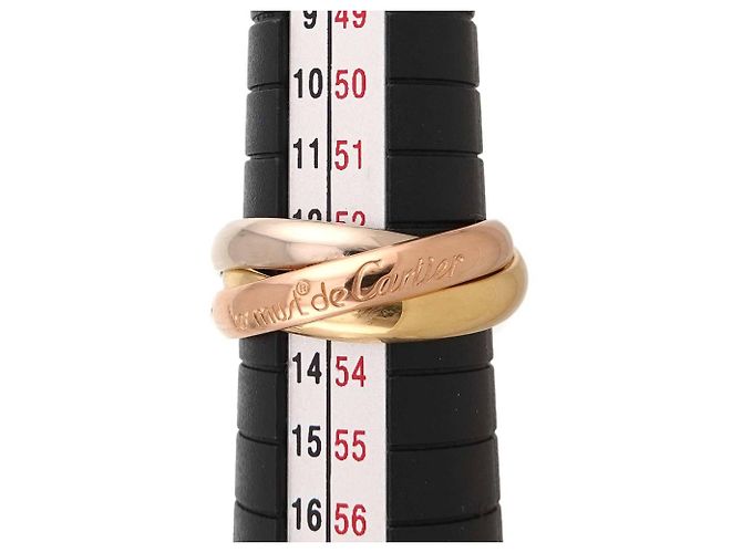 Anello Cartier Trinity in oro bianco oro giallo e oro rosa - vista 8