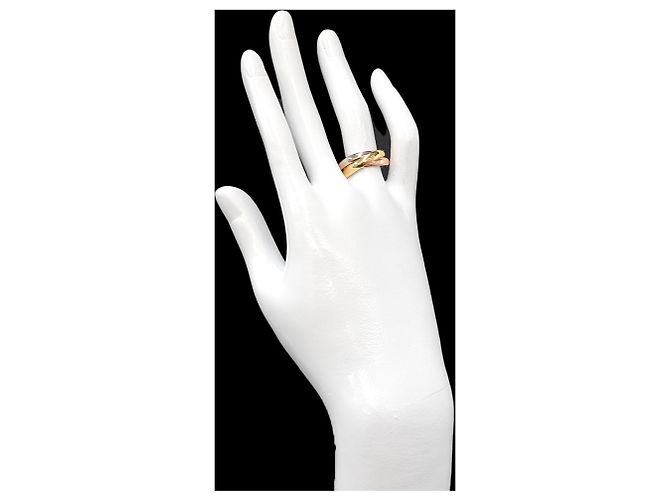 Anello Cartier Trinity in oro bianco oro giallo e oro rosa - vista 9