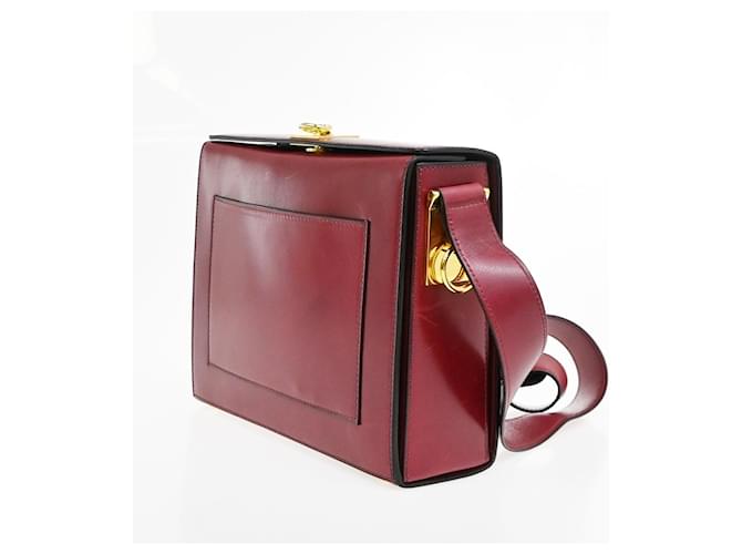 Céline Celine Vintage Leather Rosso - vista 4