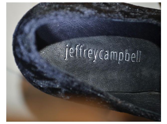 Jeffrey Campbell Scarpe con plateau in velluto nero - vista 5